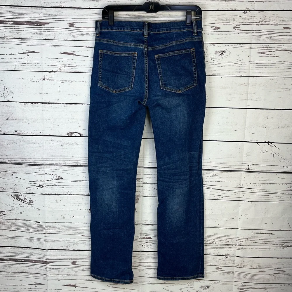 GAP Stretch Straight Distressed Denim Blue Jeans Size 16 Husky Boys EUC - Picture 2 of 15